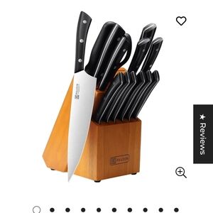 New Sealed Paudin Victoria Collection 15-Piece Kitchen Knife Set with Block
